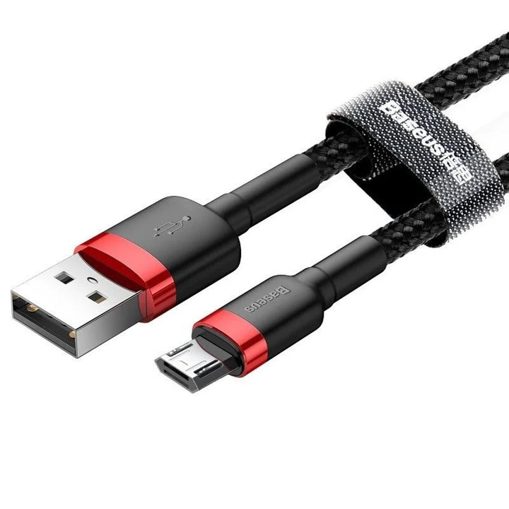 Cabo USB/MicroUSB 2,0m QC3.0 2,4A (CAMKLF-C91) em nylon trançado