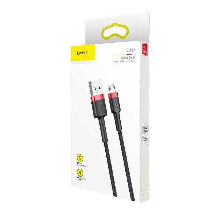 Cabo USB/MicroUSB 2,0m QC3.0 2,4A (CAMKLF-C91) em nylon trançado