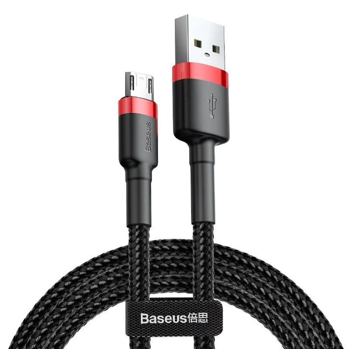 Cabo USB/MicroUSB 2,0m QC3.0 2,4A (CAMKLF-C91) em nylon trançado