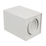 Luminária halógena embutida em holofote GU10, branca, 80x80x115mm, quadrada, alumínio MCE426 W