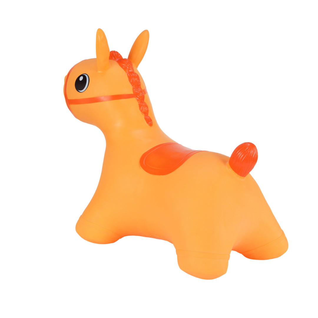 Brinquedo inflável para pular e brincar para crianças a partir de 1 ano, cavalo costurado, bomba de ar incluída