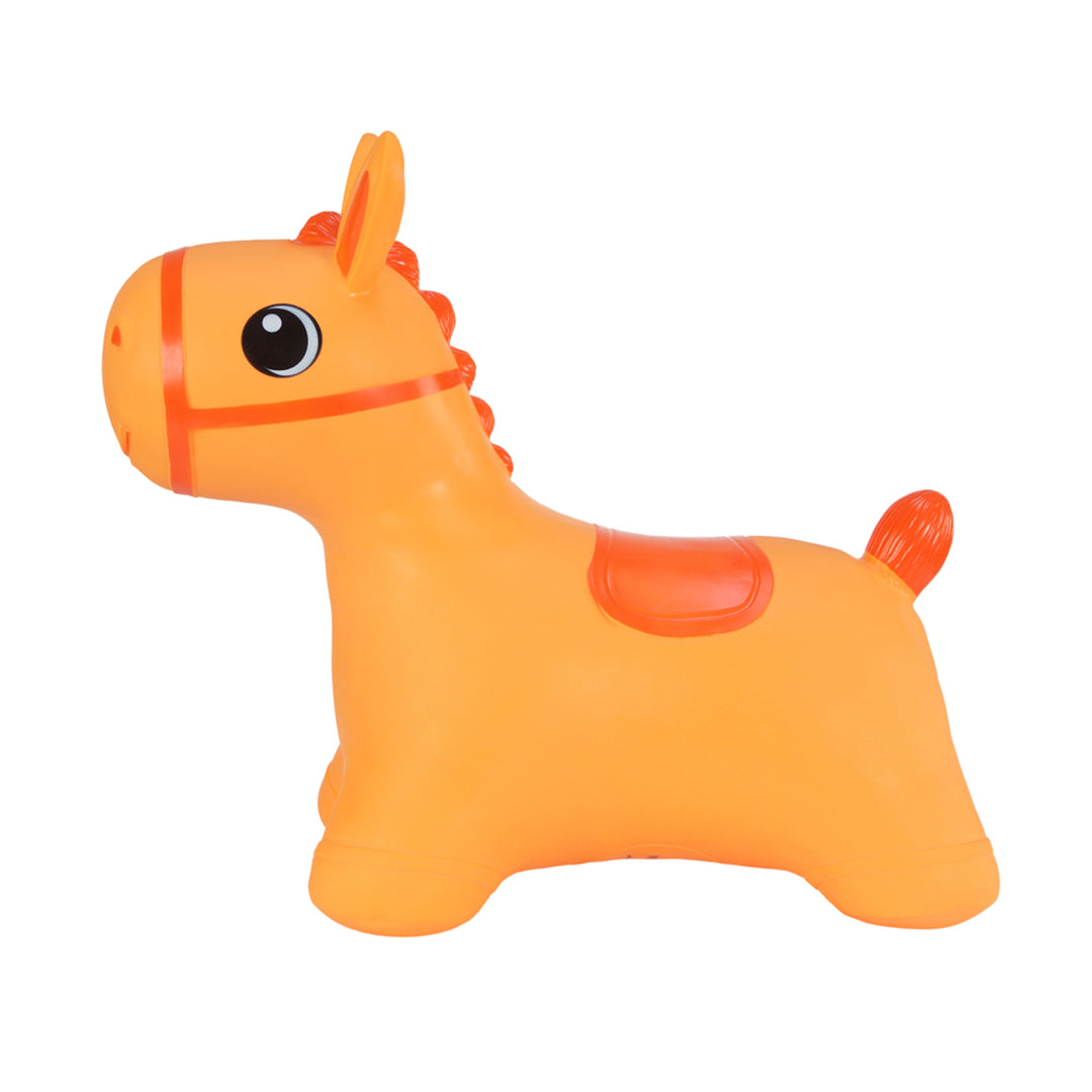 Brinquedo inflável para pular e brincar para crianças a partir de 1 ano, cavalo costurado, bomba de ar incluída