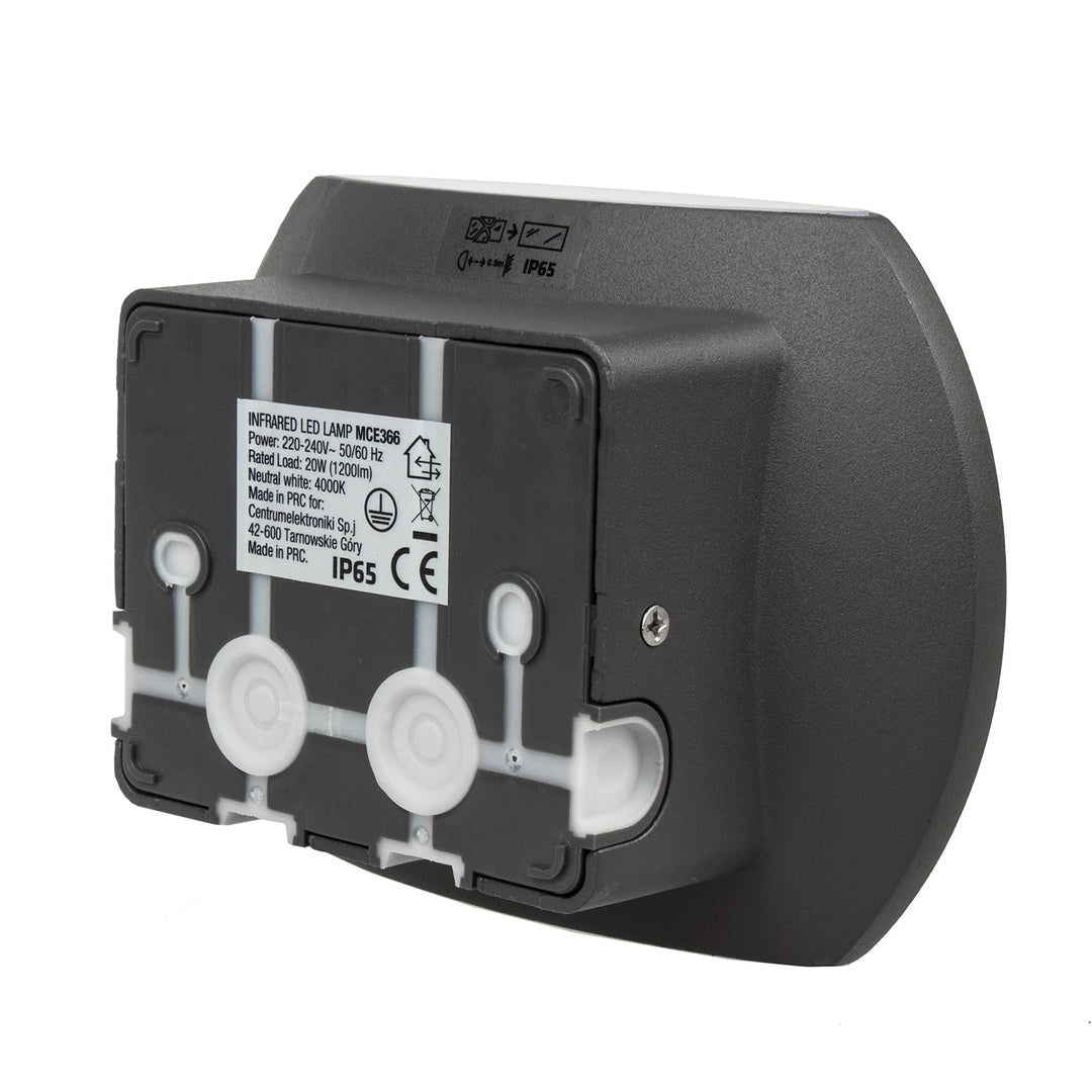 Luminária de parede LED Maclean MCE366 com sensor de movimento PIR, sensor de anoitecer ao amanhecer, iluminação interior/exterior IP65 4000K, branco neutro (20 W (1600 lm))