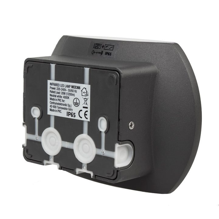 Luminária de parede LED Maclean MCE366 com sensor de movimento PIR, sensor de anoitecer ao amanhecer, iluminação interior/exterior IP65 4000K, branco neutro (20 W (1600 lm))