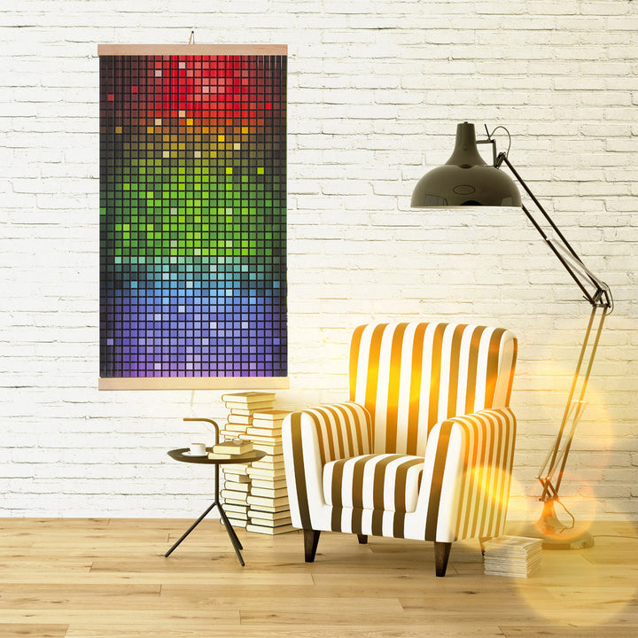Aquecedor infravermelho - Painel de aquecimento flexível de 430 W com controlador TRIO, design em mosaico 4, dimensões 100 x 57 cm