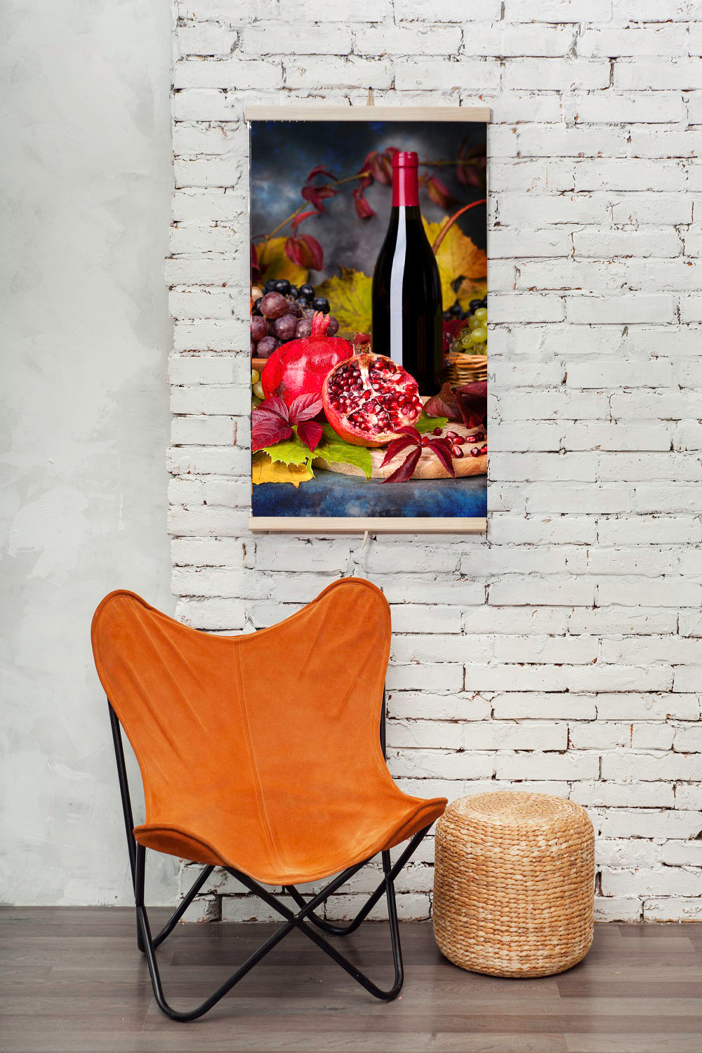 Panel de calefacción de infrarrojos flexible 430W con regulador TRIO diseño 8 vino, dimensiones 100x57cm