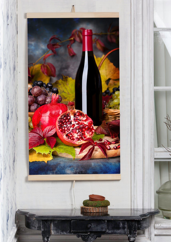 Panel de calefacción de infrarrojos flexible 430W con regulador TRIO diseño 8 vino, dimensiones 100x57cm