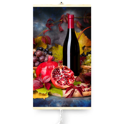 Painel de aquecimento infravermelho flexível 430W com regulador TRIO design 8 vinhos, dimensões 100x57cm