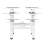Escritorio eléctrico Ergo Office de doble altura regulable, altura máxima 128cm, máximo 125kg x2, sin tapa de asiento (2 piezas), blanco, ER-404W