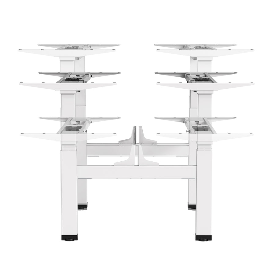 Escritorio eléctrico Ergo Office de doble altura regulable, altura máxima 128cm, máximo 125kg x2, sin tapa de asiento (2 piezas), blanco, ER-404W
