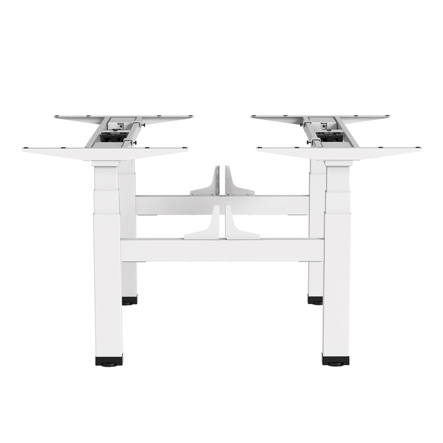 Escritorio eléctrico Ergo Office de doble altura regulable, altura máxima 128cm, máximo 125kg x2, sin tapa de asiento (2 piezas), blanco, ER-404W