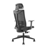 Silla de oficina ergonómica con ruedas y soporte lumbar, silla giratoria, regulable en altura, función de inclinación del respaldo Silla de escritorio, carga máxima 150 kg