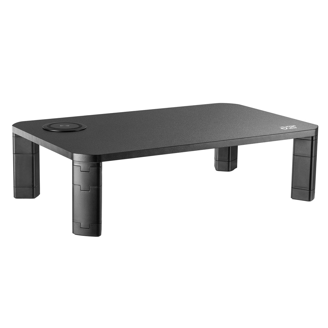 Suporte de tela ajustável em altura com monitor de carregamento sem fio Qi de 17 "~ 32" suporta carregamento por indução de até 20 kg
