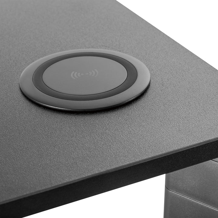 Suporte de tela ajustável em altura com monitor de carregamento sem fio Qi de 17 "~ 32" suporta carregamento por indução de até 20 kg