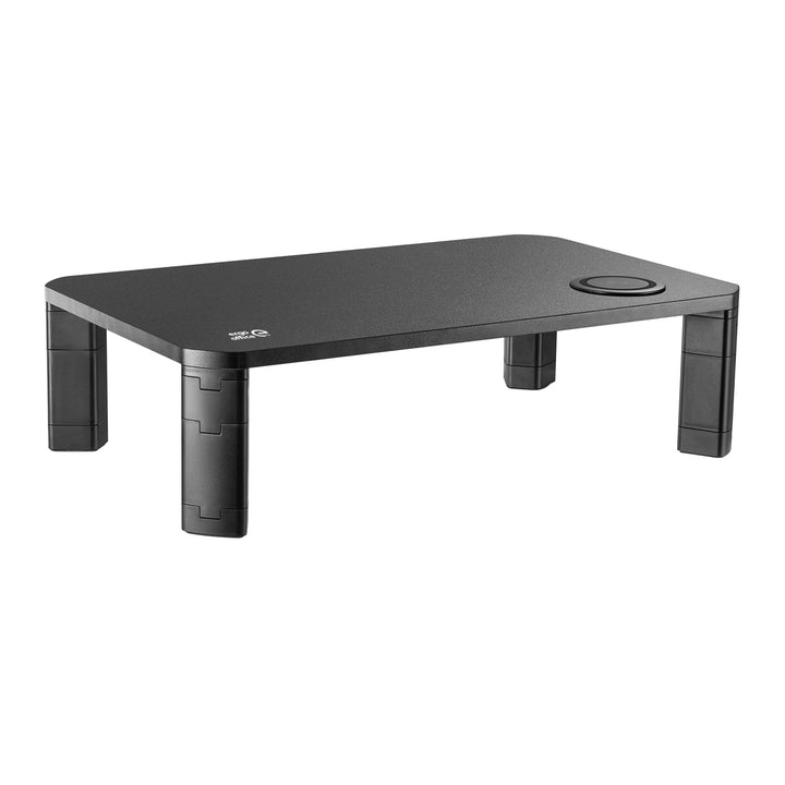 Suporte de tela ajustável em altura com monitor de carregamento sem fio Qi de 17 "~ 32" suporta carregamento por indução de até 20 kg