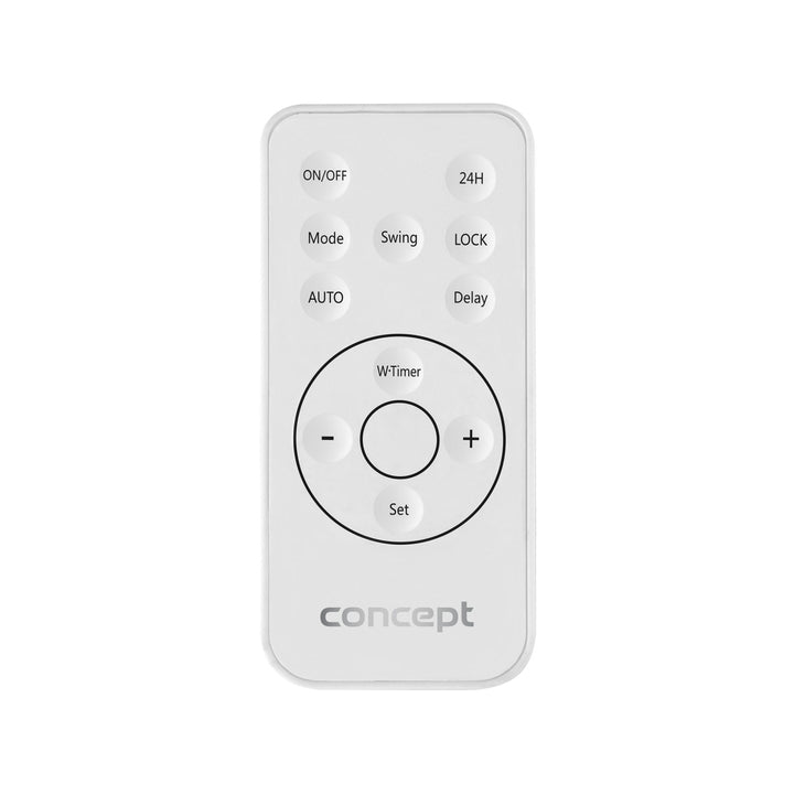 Aquecedor cerâmico com controle remoto, display LED, ventilador, temporizador, oscilação de 2.000 W, até 20 m2, Concept QH4000