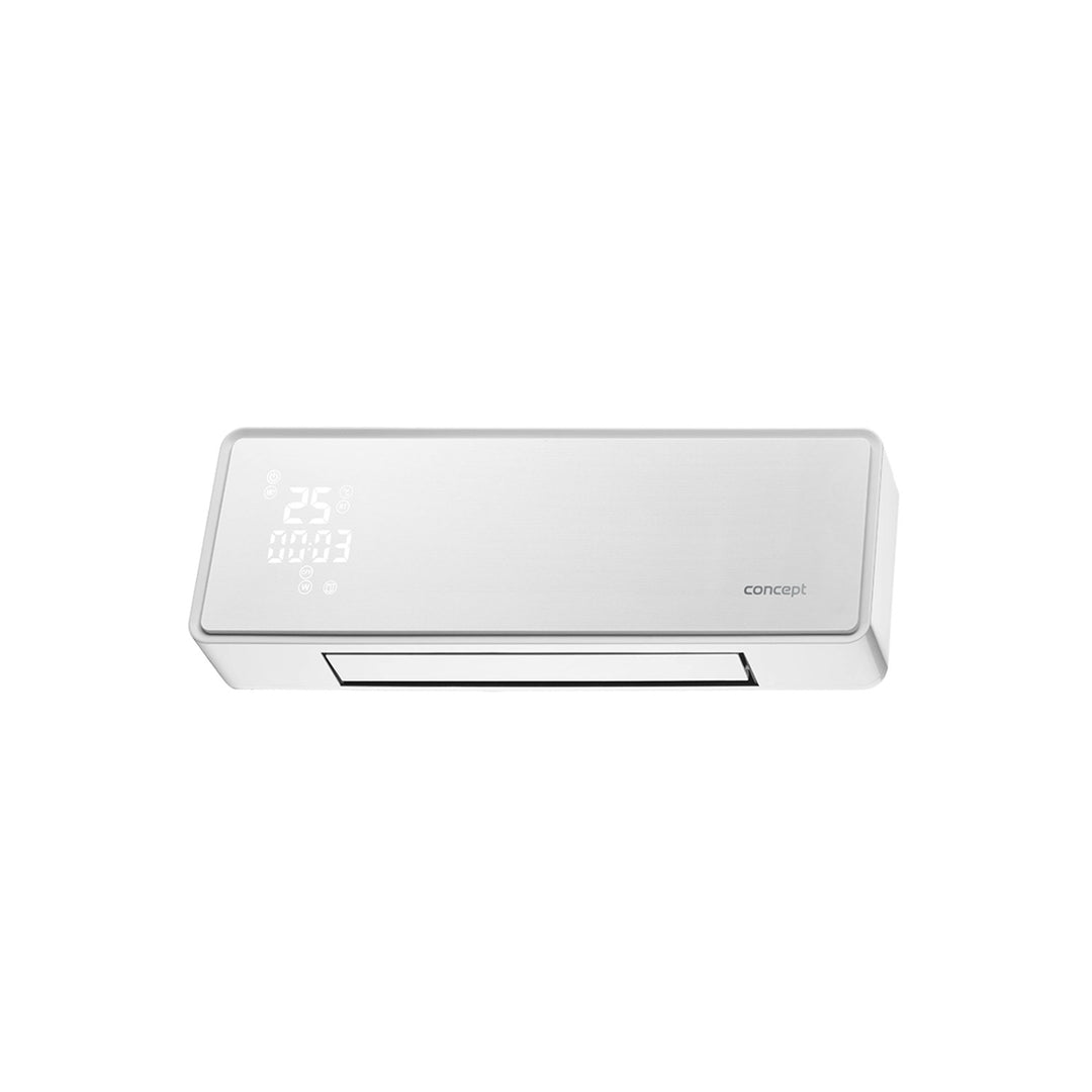 Aquecedor cerâmico com controle remoto, display LED, ventilador, temporizador, oscilação de 2.000 W, até 20 m2, Concept QH4000