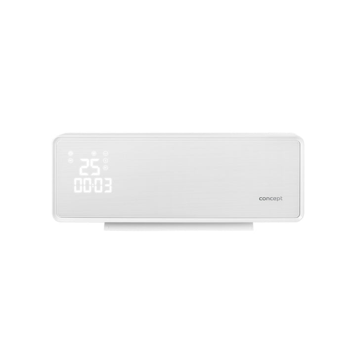 Aquecedor cerâmico com controle remoto, display LED, ventilador, temporizador, oscilação de 2.000 W, até 20 m2, Concept QH4000