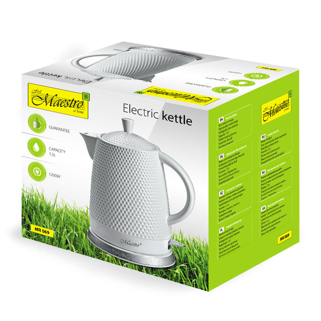 Hervidor de cerámica MR069 Jarra eléctrica 1,5l 1200W