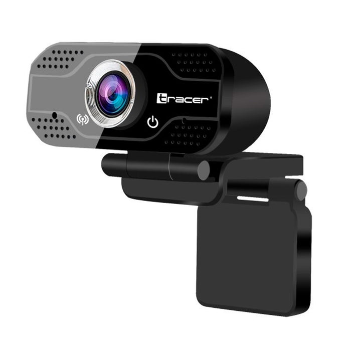 Webcam FullHD 30fps com microfone, campo de visão de 120°, correção de luz, câmera de streaming USB Tracer WEB007