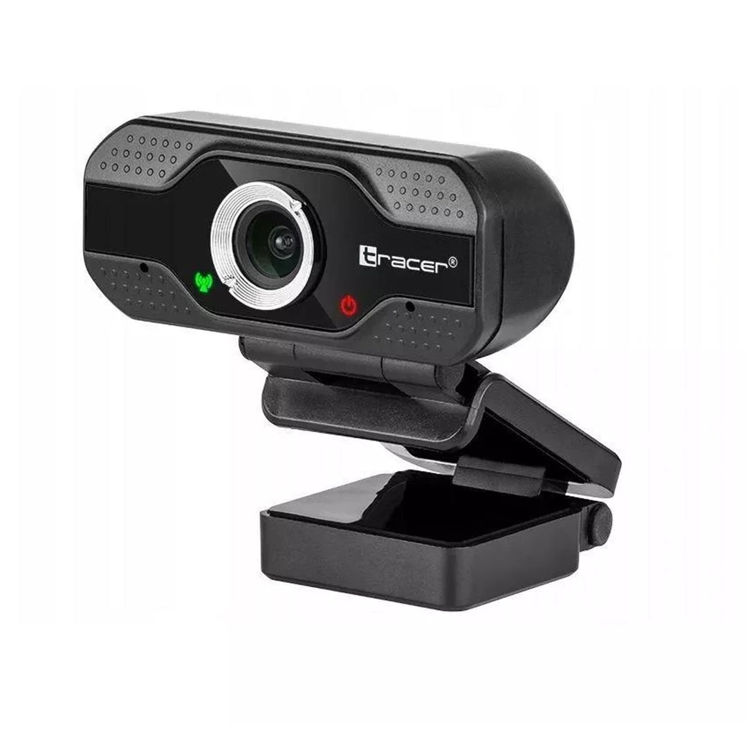Webcam FullHD 30fps com microfone, campo de visão de 120°, correção de luz, câmera de streaming USB Tracer WEB007