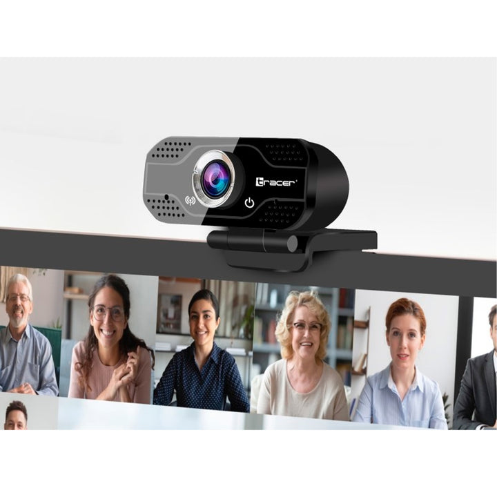 Webcam FullHD 30fps com microfone, campo de visão de 120°, correção de luz, câmera de streaming USB Tracer WEB007