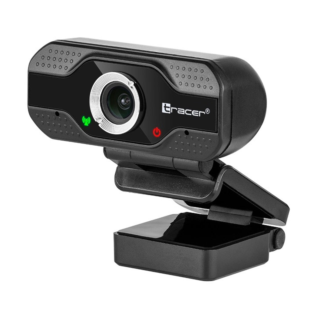Webcam FullHD 30fps com microfone, campo de visão de 120°, correção de luz, câmera de streaming USB Tracer WEB007