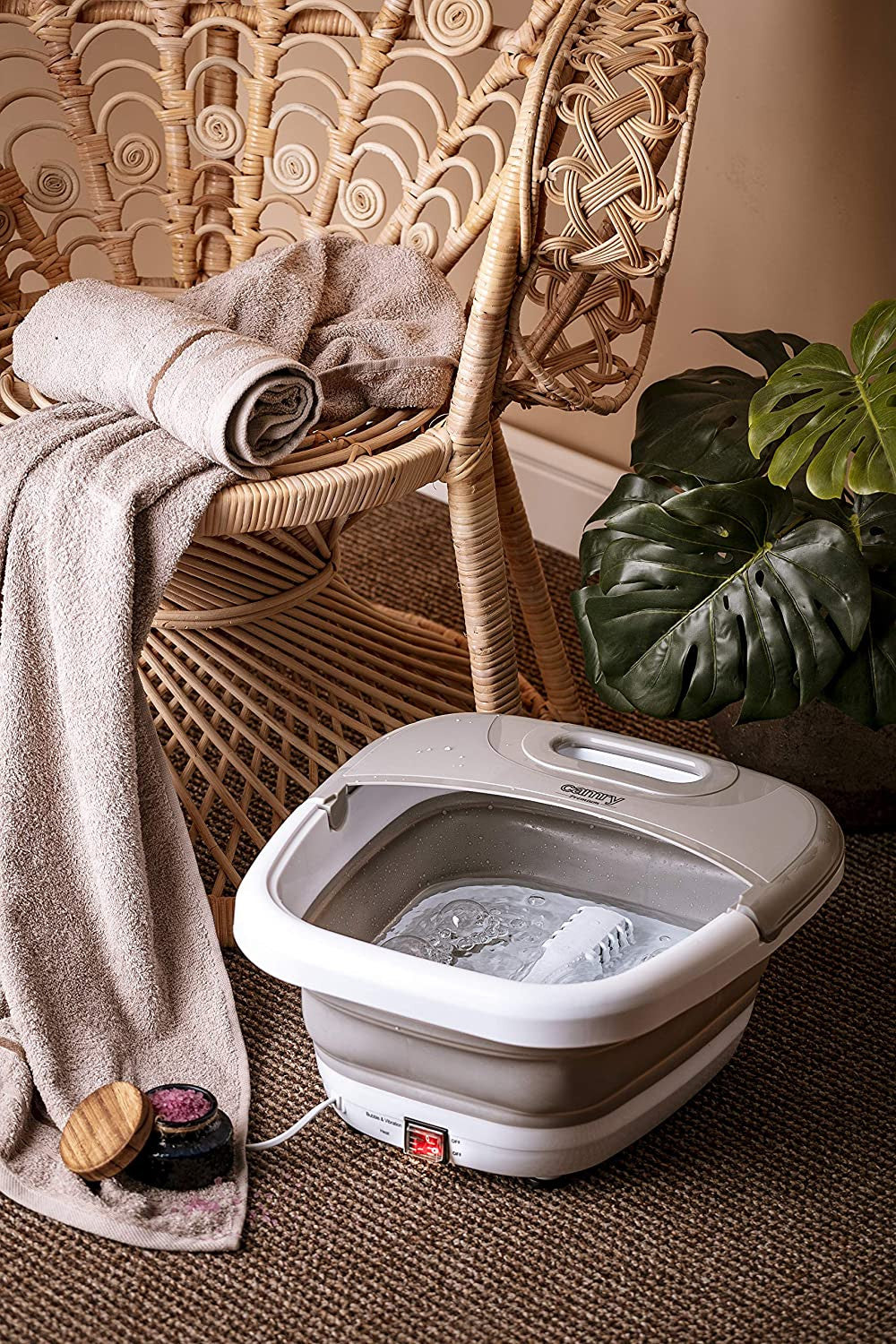 Camry CR 2174 massageador de pés dobrável com aquecimento automático de água