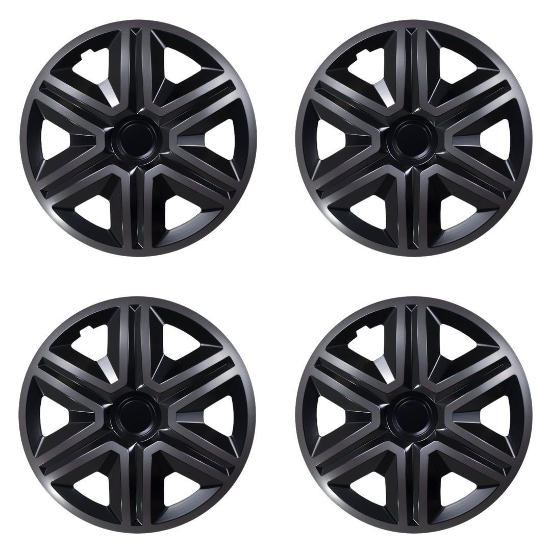 Conjunto de calota 14 "AÇÃO Doublecolor grafite/preto 4 peças PARA FORD OPEL FIAT RENAULT AUDI SEAT