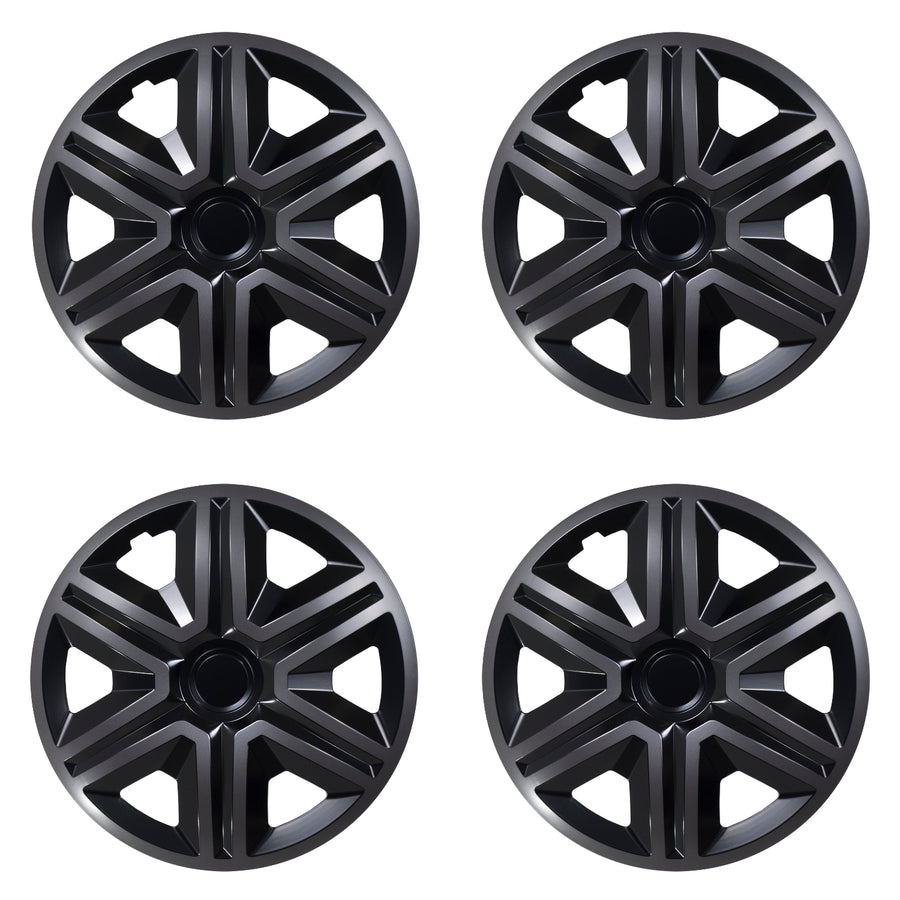 Conjunto de calota 14 "AÇÃO Doublecolor grafite/preto 4 peças PARA FORD OPEL FIAT RENAULT AUDI SEAT