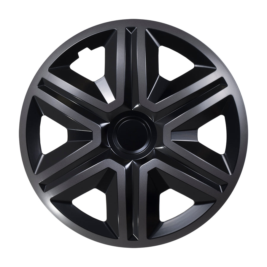 Conjunto de calota 14 "AÇÃO Doublecolor grafite/preto 4 peças PARA FORD OPEL FIAT RENAULT AUDI SEAT