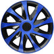 Conjunto de calota DRACO azul e preto 14 "4 peças para OPEL FORD SKODA FIAT VW HONDA