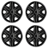 Calotas 16 "NRM FAST LUX GRAPHITE grafite-preto 4 unidades