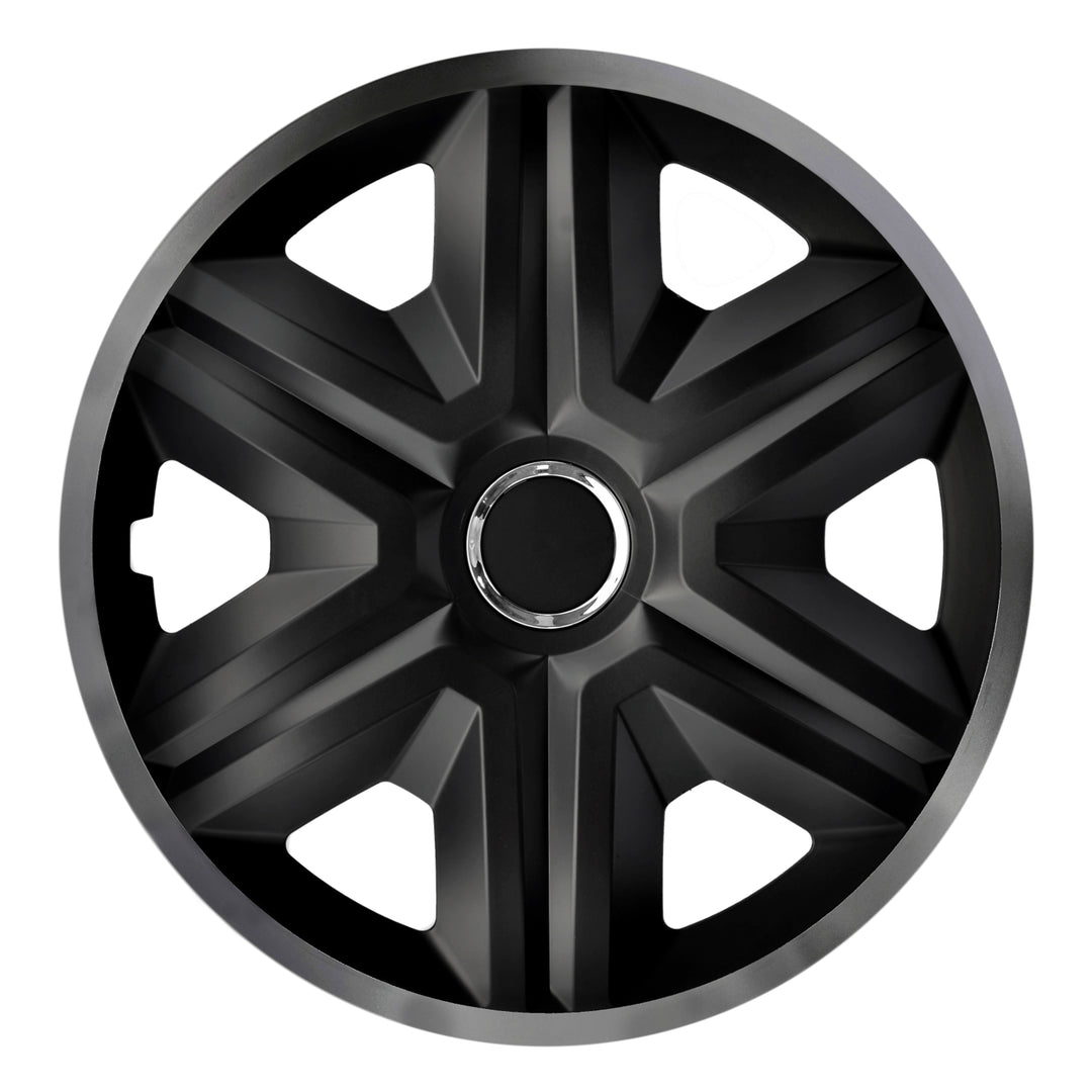 Calotas 16 "NRM FAST LUX GRAPHITE grafite-preto 4 unidades