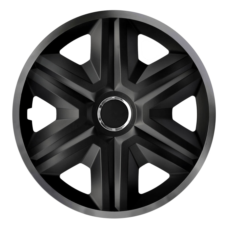 Calotas 16 "NRM FAST LUX GRAPHITE grafite-preto 4 unidades