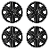 Calotas 16" NRM FAST LUX SILVER prata-preto 4pcs