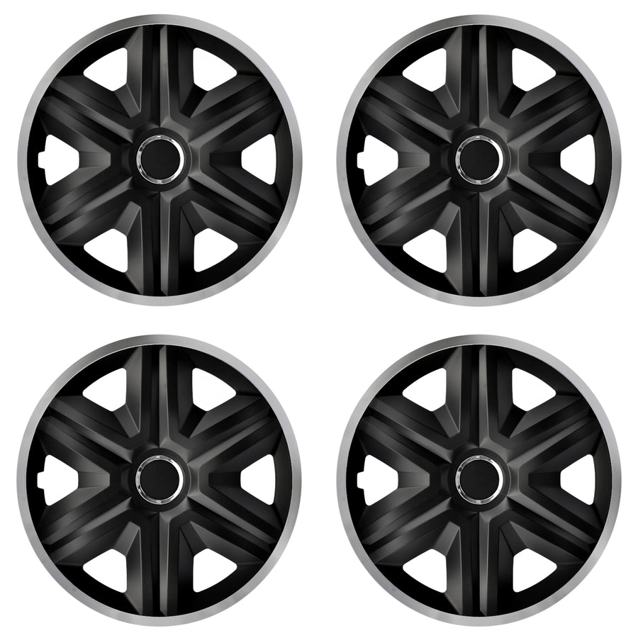 Calotas 16" NRM FAST LUX SILVER prata-preto 4pcs