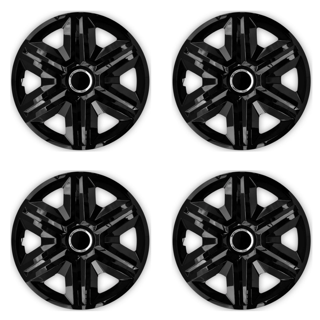 Calotas 14" NRM FAST BLACK LACQUERED pretas 4 peças
