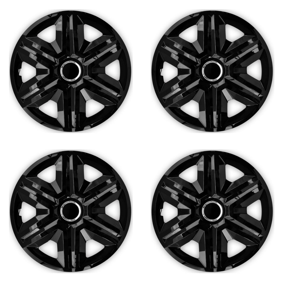 Tapacubos de 14 " NRM FAST NEGRO LACADO negros 4 piezas