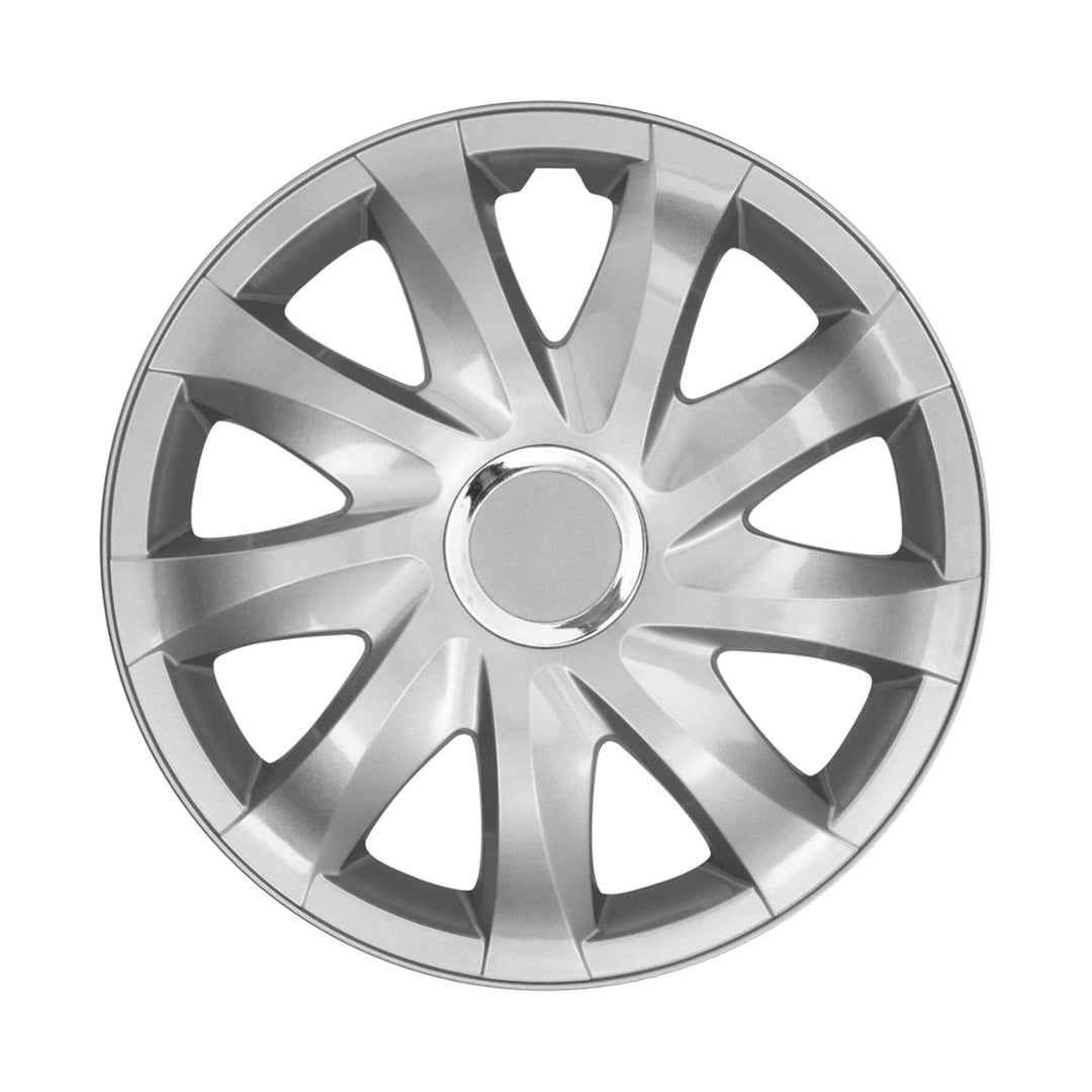 Tapacubos NRM DRIFT SILVER de 15 ", lacados 4 piezas - plateado