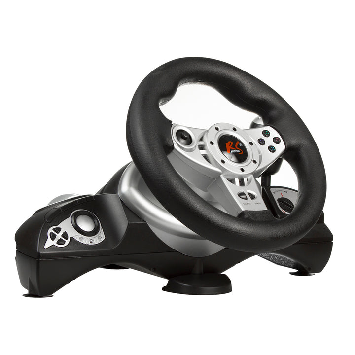 NanoRS RS700 Volante de carreras para juegos con rango de dirección de 270 °, Volante 8 en 1, Palanca de cambios, Vibraciones del pedal, del acelerador y del freno, Compatible con PS4 / PS3 / Xbox ONE/ PC (X-Input / D-Input) / Android