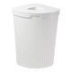 Cesto de roupas sujas com tampa, cesto de roupa suja de canto, cesto de armazenamento de coleção de roupas, cesto de roupa suja 62L (branco)