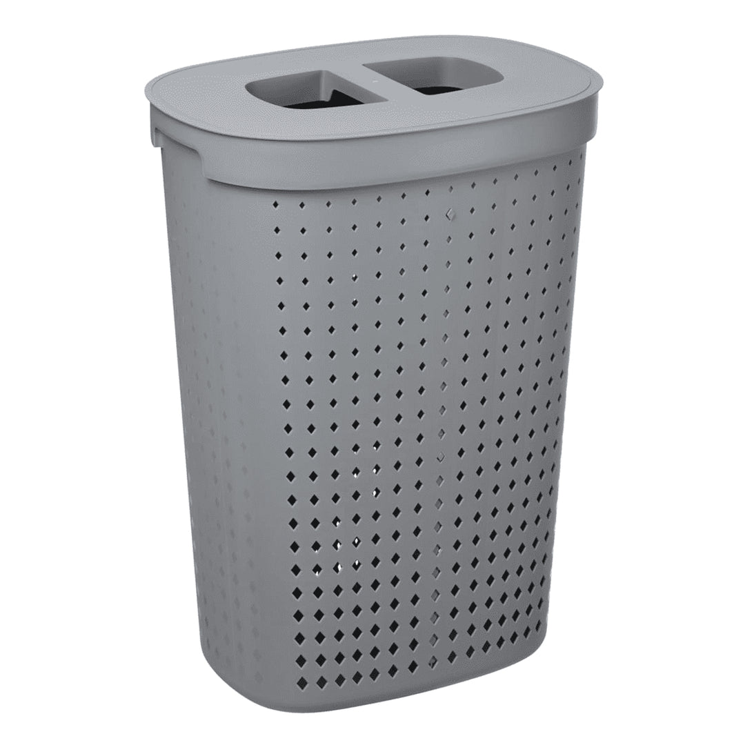 Cesto para roupa suja com tampa Cesto oval para armazenamento de roupa suja 61L