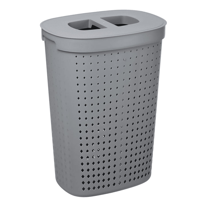Cesto para roupa suja com tampa Cesto oval para armazenamento de roupa suja 61L