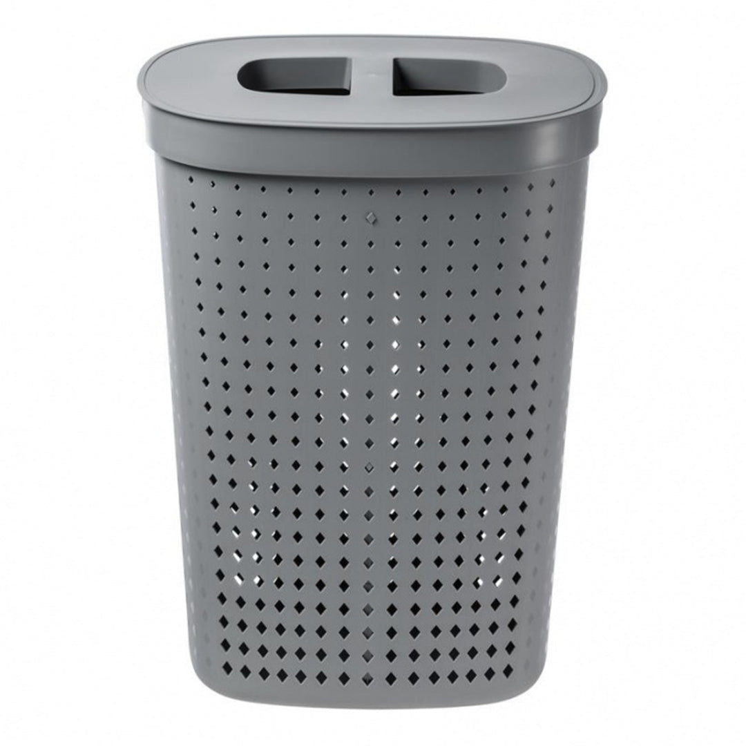 Cesto para roupa suja com tampa Cesto oval para armazenamento de roupa suja 61L