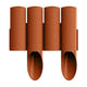 Padrão resistente UV resistente 4 Cellfast do vermelho de tijolo da geada da paliçada do jardim