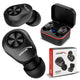 Fones de ouvido intra-auriculares TWS Bluetooth com estação de carregamento e microfone integrado, tecnologia Touch, fones de ouvido sem fio, caixa de carregamento, True Wireless Stereo BT5.1 com tela, preto
