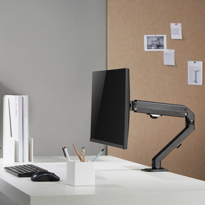 Soporte de sobremesa universal para monitor Maclean, muelle mecánico 17"-27" 7kg, VESA 75x75,100x100, MC-906