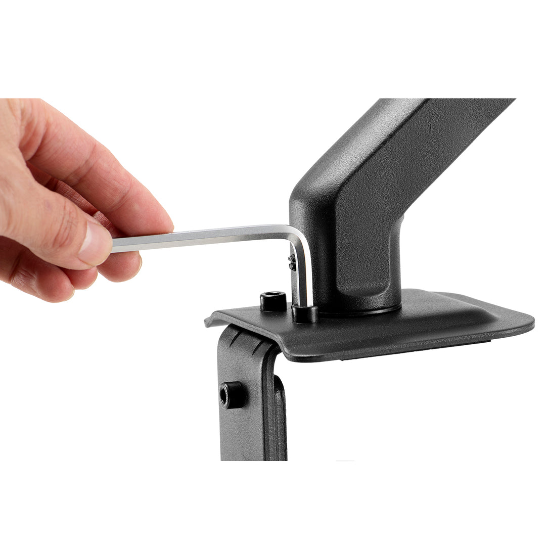 Soporte de sobremesa universal para monitor Maclean, muelle mecánico 17"-27" 7kg, VESA 75x75,100x100, MC-906