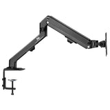 Braço para monitor Maclean de 1 baía com mola a gás, 17"-27", suporte de mesa giratório e inclinado, VESA 75x75, 100x100, até 7 kg
